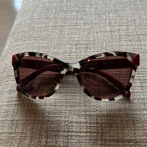 PRADA Two-Tone Acetate Cat-Eye Sunglass .